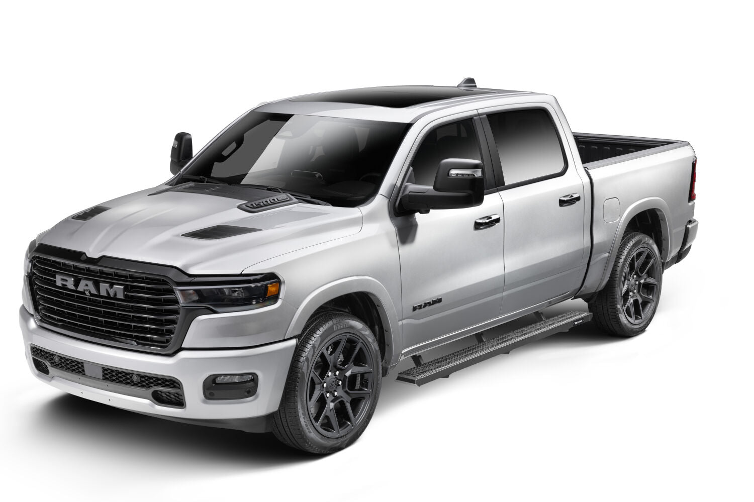 Growler Step System Cab Length (1 Step per Side) 7 Inch Board 2019-2025 (New Body Style) Ram 1500 Crew Cab Textured Black NFab-8