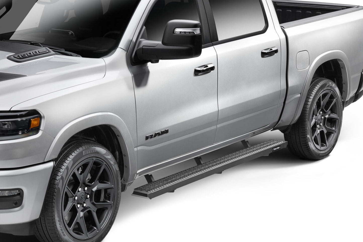 Growler Step System Cab Length (1 Step per Side) 7 Inch Board 2019-2025 (New Body Style) Ram 1500 Crew Cab Textured Black NFab-9