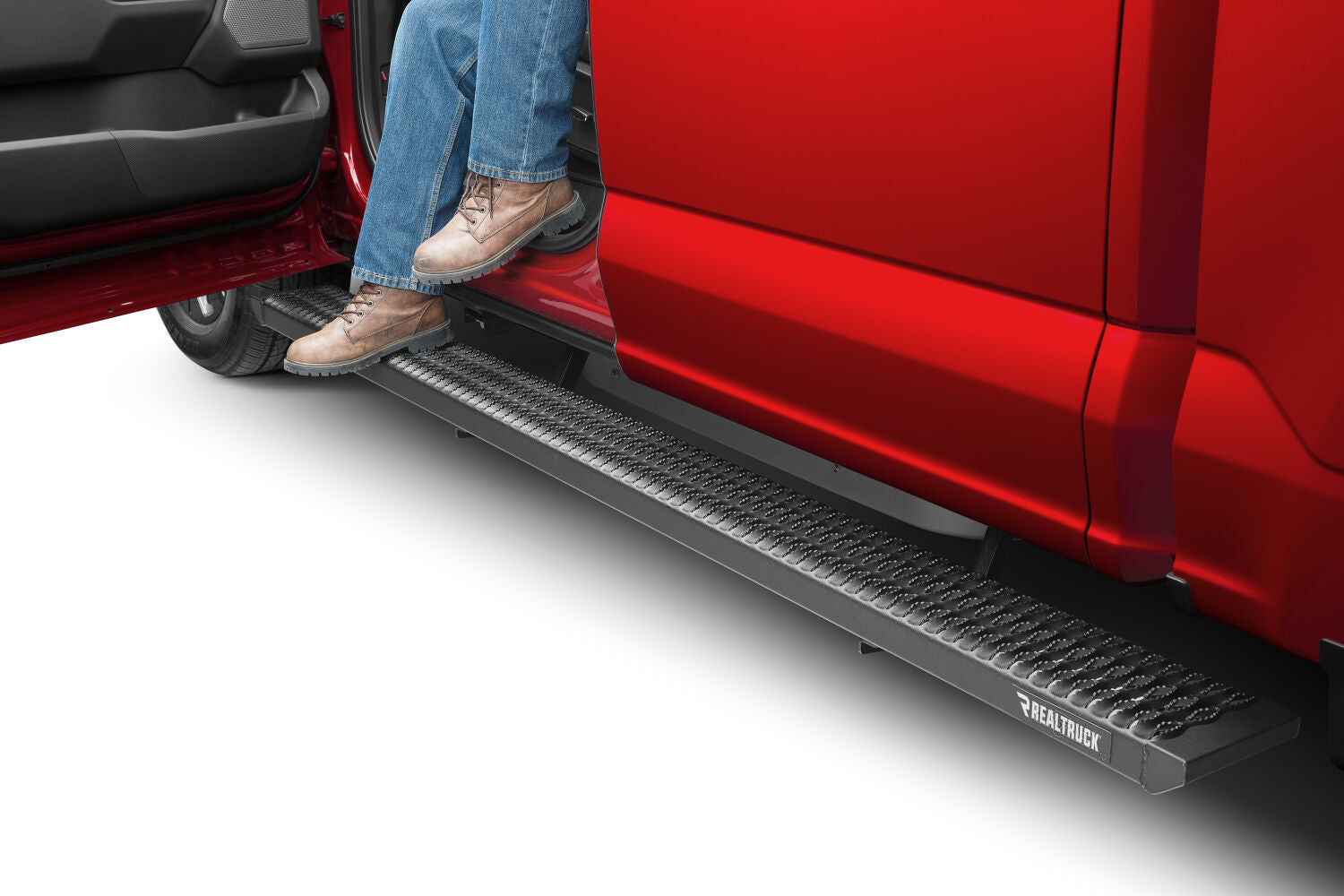 Growler Step System Cab Length (1 Step per Side) 7 Inch Board 1999-2016 Ford F-250/350/450 SuperCab Textured Black NFab-2