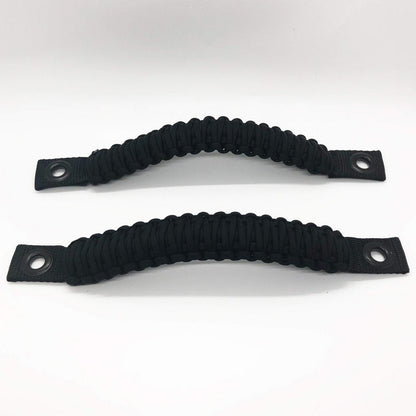Paracord Grab Handles Front Pair Bolt-On for 18-25 Jeep Wrangler JL, JLU and Gladiator Made in USA 550 Paracord Bartact-1