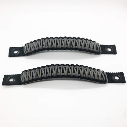 Paracord Grab Handles Front Pair Bolt-On for 18-25 Jeep Wrangler JL, JLU and Gladiator Made in USA 550 Paracord Bartact-21