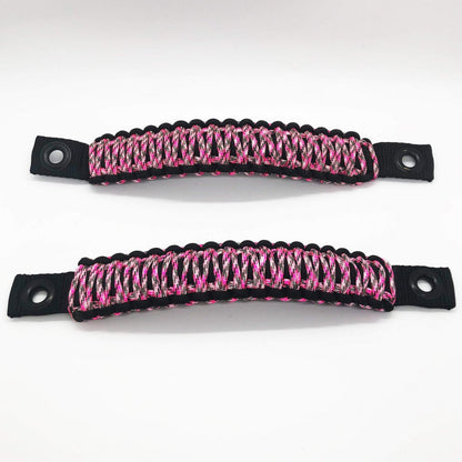 Paracord Grab Handles Front Pair Bolt-On for 18-25 Jeep Wrangler JL, JLU and Gladiator Made in USA 550 Paracord Bartact-19