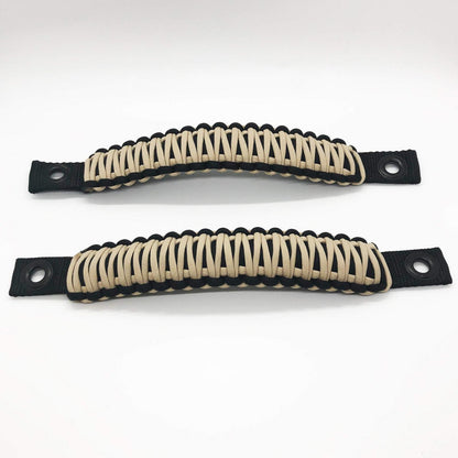 Paracord Grab Handles Front Pair Bolt-On for 18-25 Jeep Wrangler JL, JLU and Gladiator Made in USA 550 Paracord Bartact-17