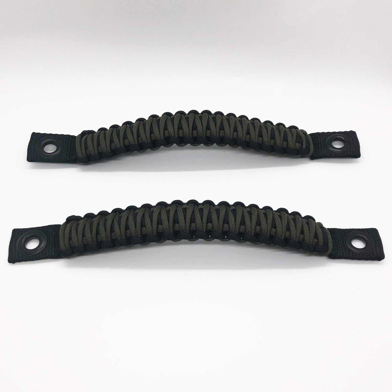 Paracord Grab Handles Front Pair Bolt-On for 18-25 Jeep Wrangler JL, JLU and Gladiator Made in USA 550 Paracord Bartact-13