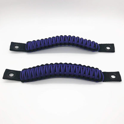 Paracord Grab Handles Front Pair Bolt-On for 18-25 Jeep Wrangler JL, JLU and Gladiator Made in USA 550 Paracord Bartact-6