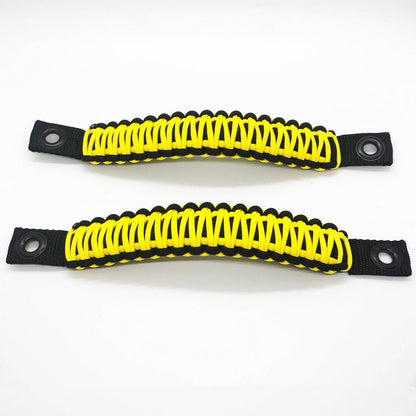 Paracord Grab Handles Front Pair Bolt-On for 18-25 Jeep Wrangler JL, JLU and Gladiator Made in USA 550 Paracord Bartact-3
