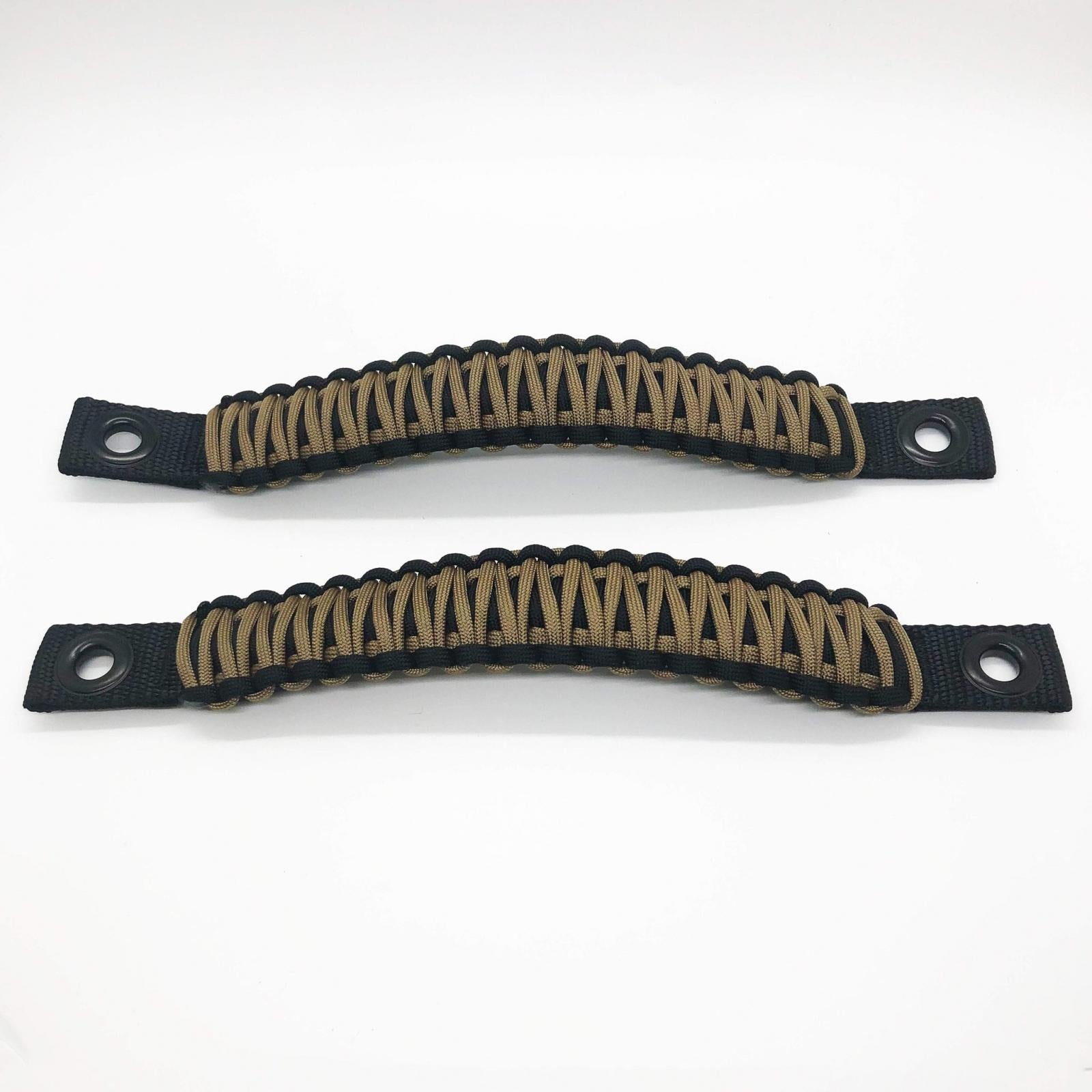Paracord Grab Handles Rear Pair Bolt-On for 18-25 Jeep Wrangler JL, JLU Made in USA 550 Paracord Bartact-25