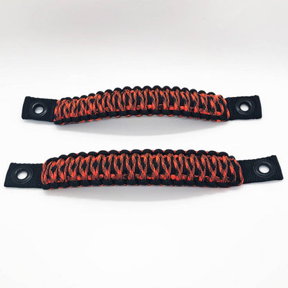 Paracord Grab Handles Rear Pair Bolt-On for 18-25 Jeep Wrangler JL, JLU Made in USA 550 Paracord Bartact-18