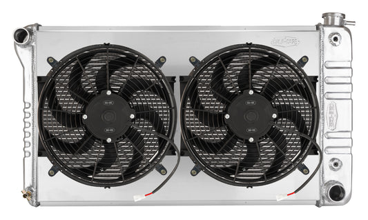 Cold Case Radiators 66-71 Oldsmobile 442 Aluminum Radiator & Dual 14 Inch Fan Kit Cold Case Radiators