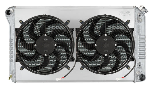 77-87 GM Truck 21 Inch 1.25/1.5 Outlets AT Dual 14 Inch Cold Case Radiators