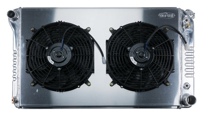 77-87 Chevy/GMC Pickup Truck 21 Inch Aluminum Radiator AT and 12 Inch Fan Kit Cold Case Radiators