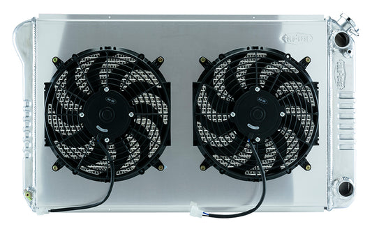 77-87 GM Truck 21 Inch LS Swap Aluminum Radiator and 14 Inch Fan Kit Cold Case Radiators