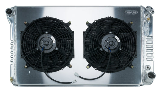 67-76 Chevy GMC Pickup Truck Aluminum Radiator And 12 Inch Fan Kit AT Cold Case Radiators
