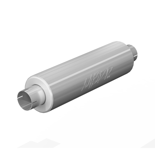 3 Inch Exhaust Pipe ID Inlet/Outlet 26 Inch Single Muffler Mild Tone Aluminized Steel MBRP
