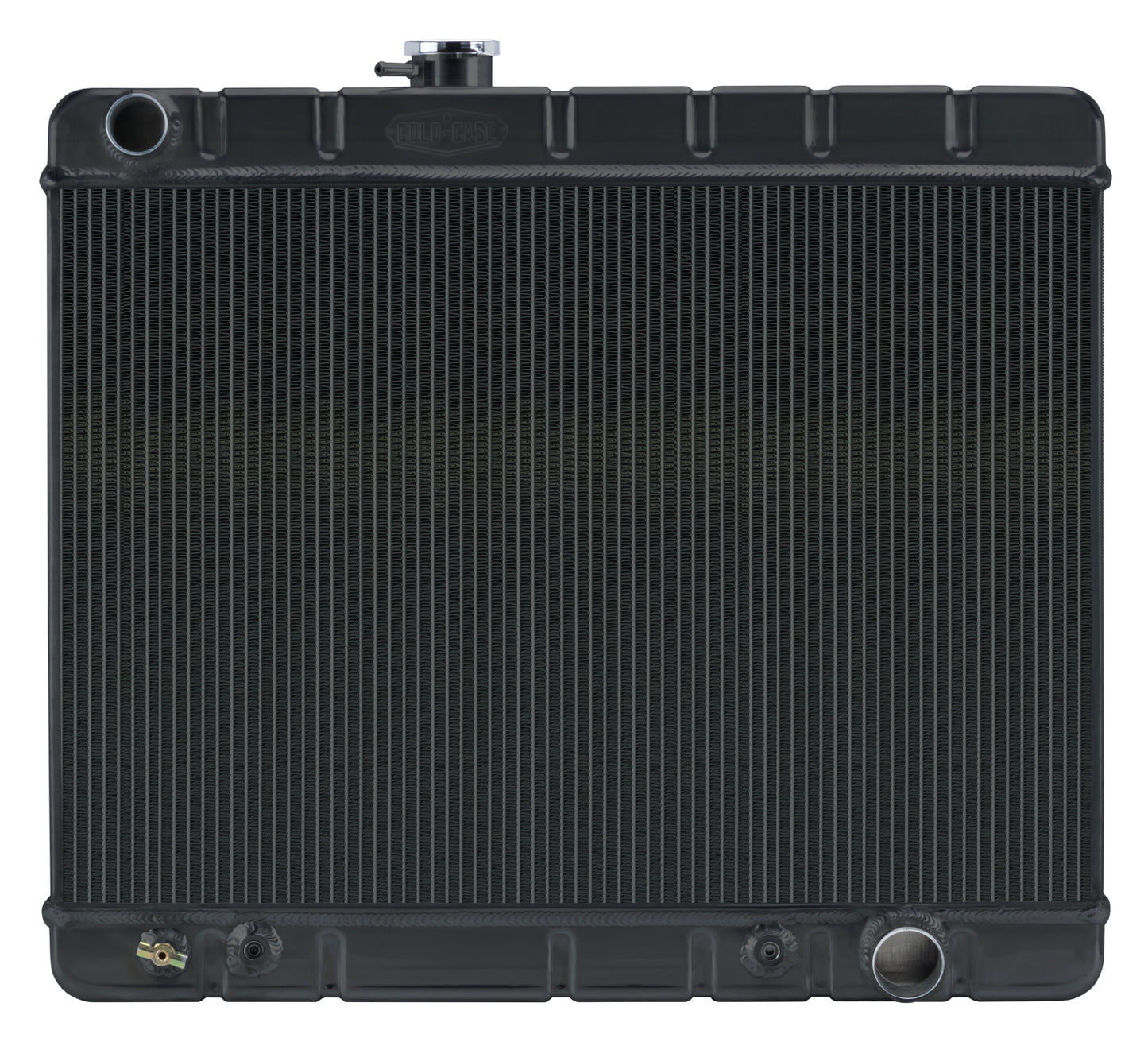 Cold Case Radiators 66-67 GTO With AC Automatic Aluminum Radiator Black Night Rider Series Cold Case Radiators