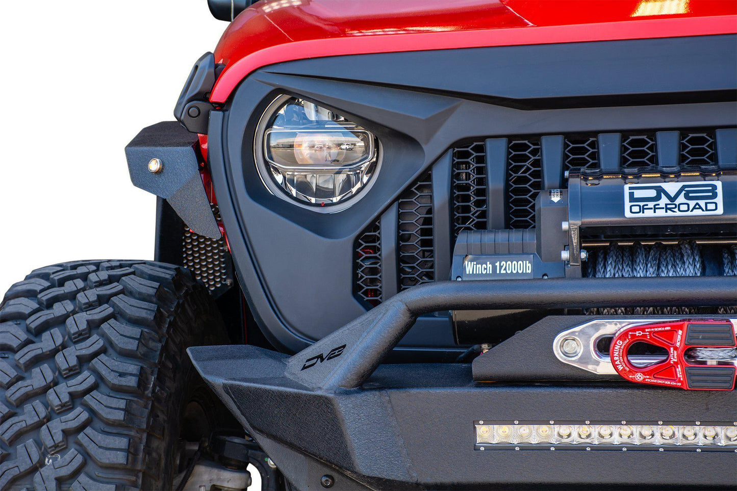 2018 2025 Jeep Gladiator JT Replacement Grille Black DV8 Offroad-5