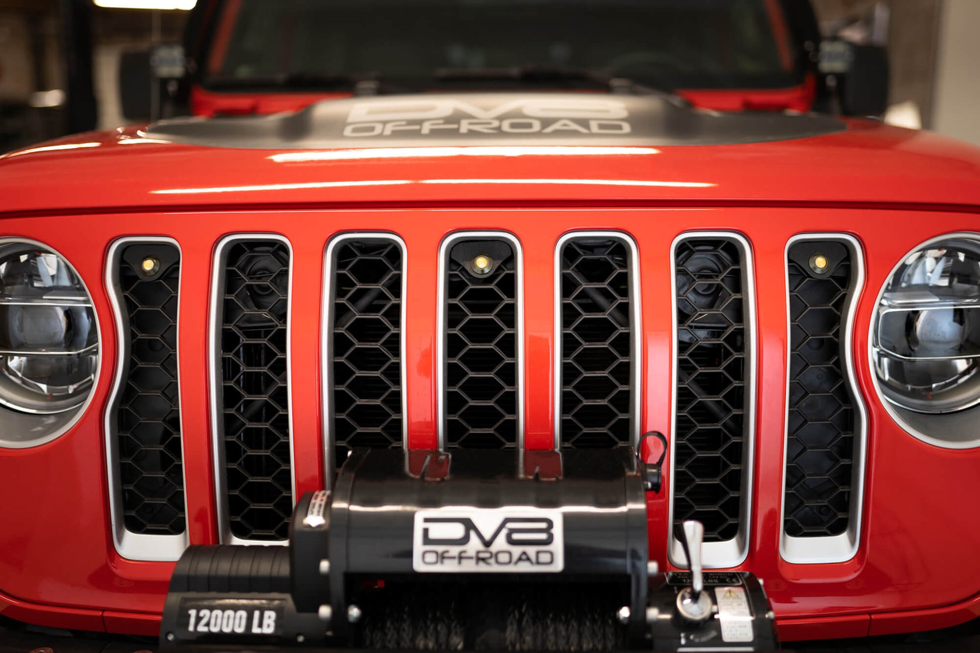 2018 2025 Jeep Wrangler JL JLU Gladiator JT Amber Grille Lights DV8 Offroad-2