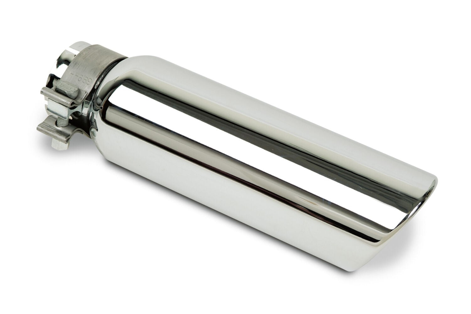 Stainless Steel Exhaust Tip 6 Inch Inlet Size: 2 1/4 Inch< Outlet Size: 3.0 Inch Polished Stainless Steel Go Rhino