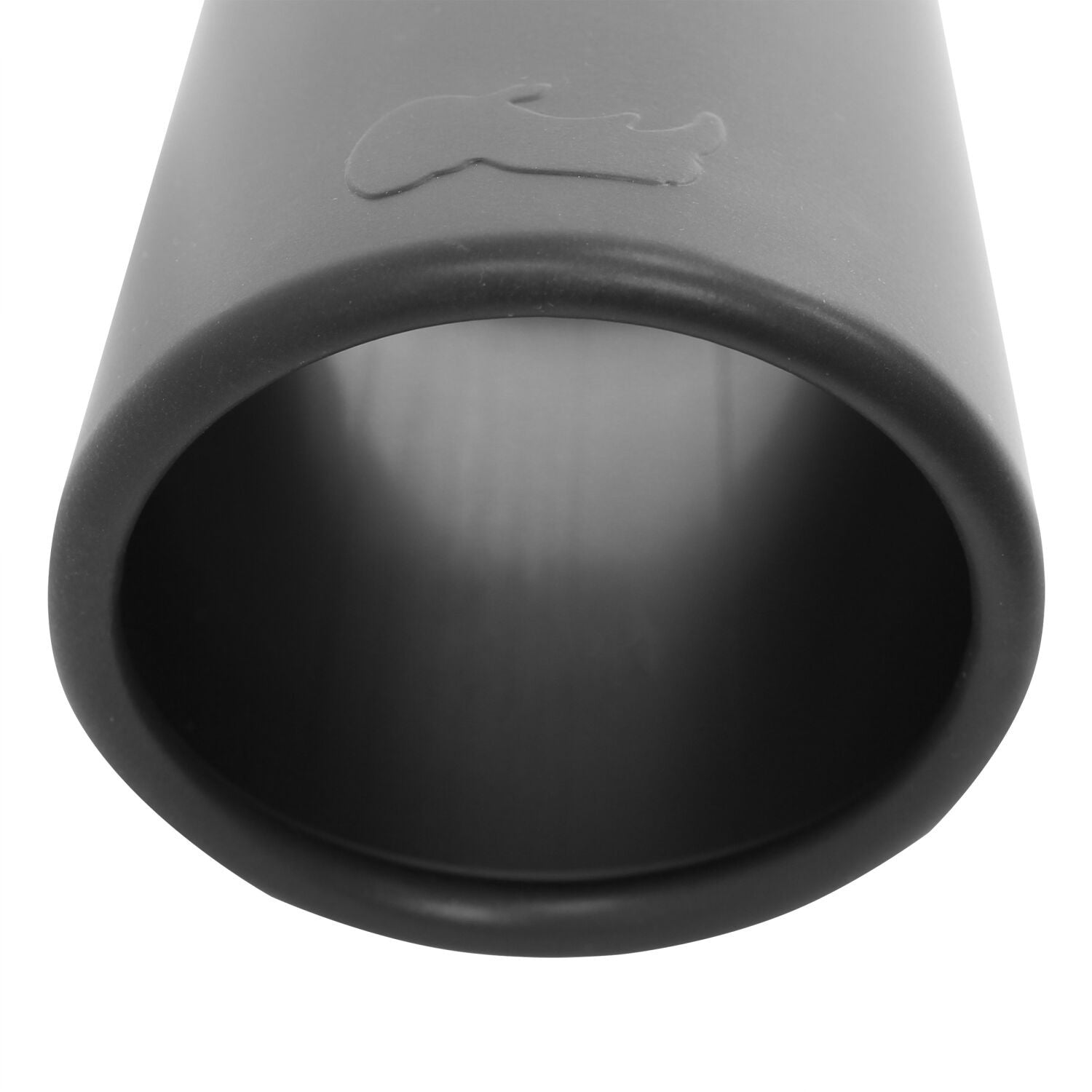 Black Powder Coated Stainless Steel Exhaust Tip Textured Black Go Rhino-1