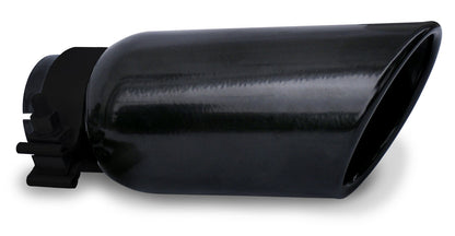 Black Powder Coated Stainless Steel Exhaust Tip 6 Inch Inlet Size: 2.0 Inch Outlet Size: 3.0 Inch Textured Black Go Rhino