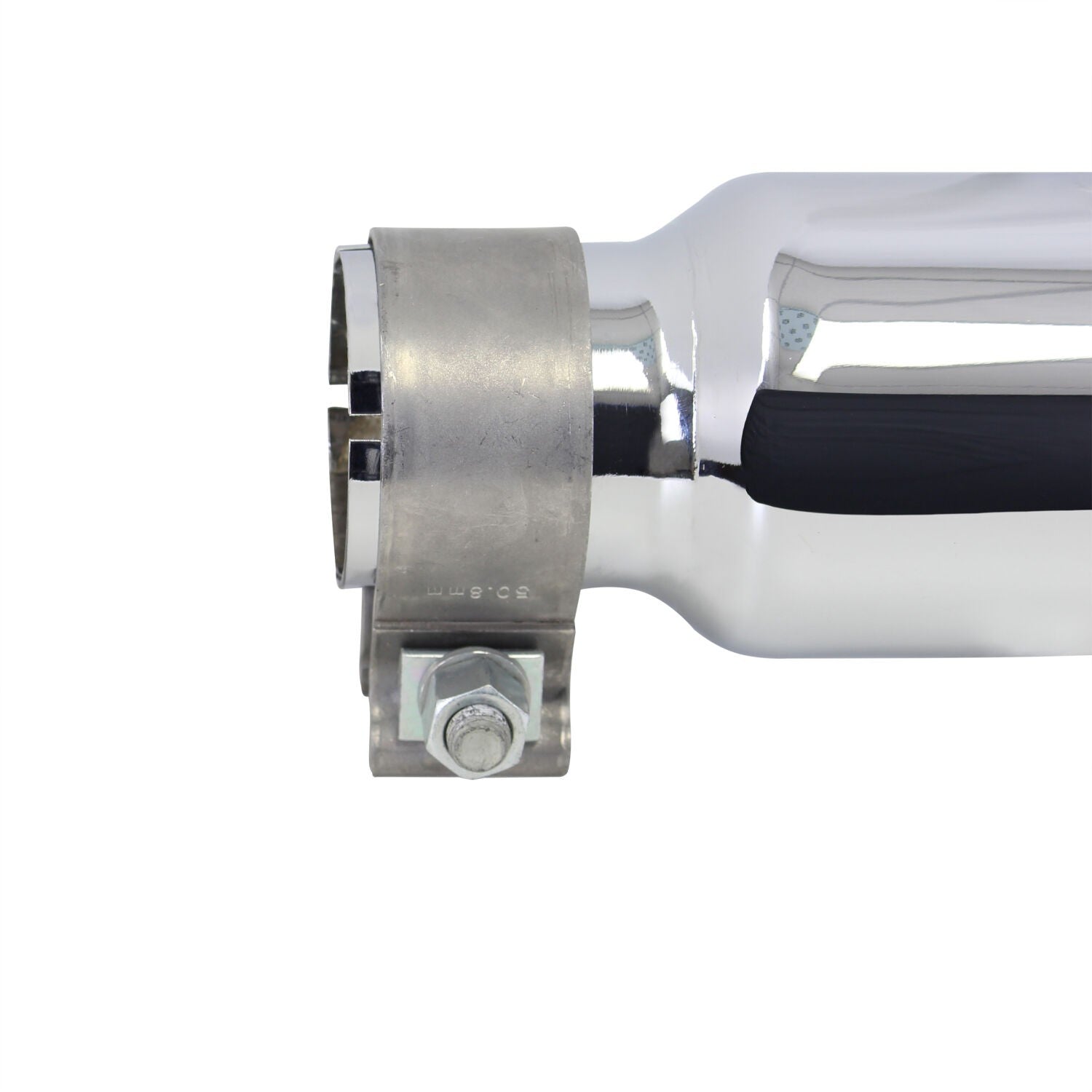 Stainless Steel Exhaust Tip 6 Inch Inlet Size: 2.0 Inch Outlet Size: 3.0 Inch Polished Stainless Steel Go Rhino-5
