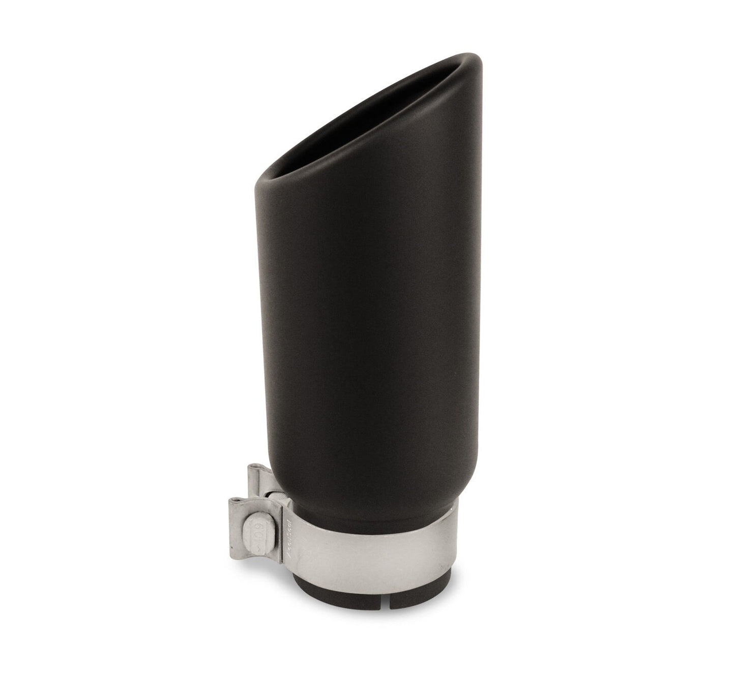 Black Powder Coated Stainless Steel Exhaust Tip 3.0 Inch Outlet Size: 4.0 Inch Textured Black Go Rhino-1