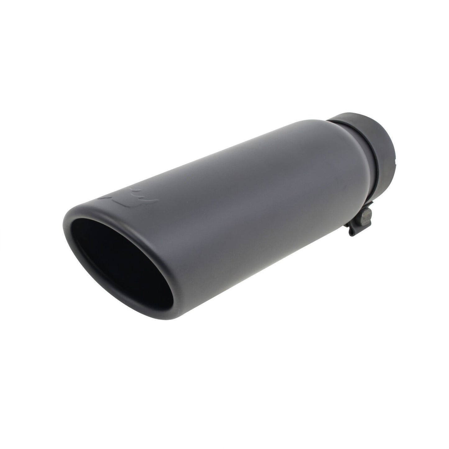 Black Powder Coated Stainless Steel Exhaust Tip 14 Inch Inlet Size: 3.0 Inch Outlet Size: 4.0 Inch Textured Black Go Rhino