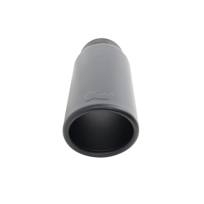 Black Powder Coated Stainless Steel Exhaust Tip 14 Inch Inlet Size: 3.0 Inch Outlet Size: 4.0 Inch Textured Black Go Rhino-3