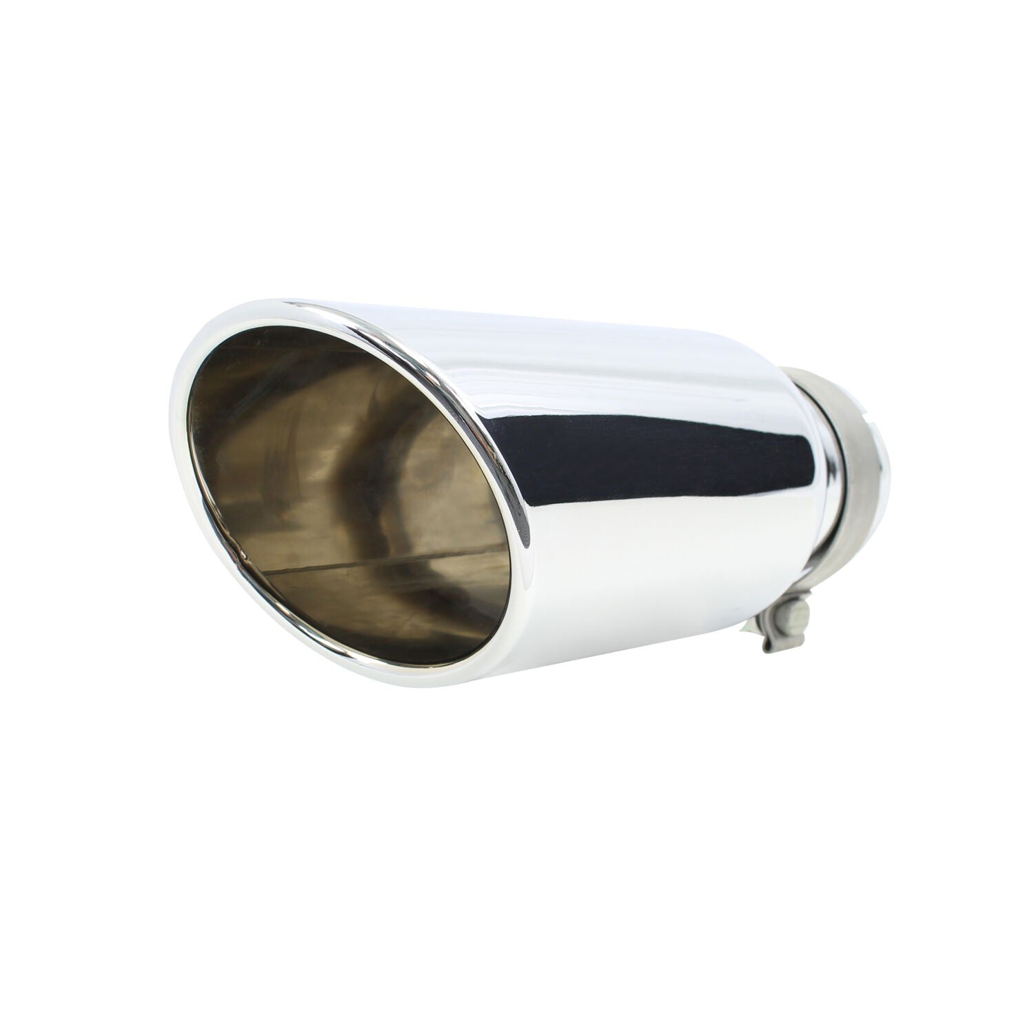 Stainless Steel Exhaust Tip 14 Inch Inlet Size: 3 1/2 Inch Outlet Size: 5.0 Inch Polished Stainless Steel Go Rhino-3