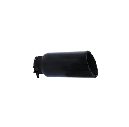 Black Powder Coated Stainless Steel Exhaust Tip 10 Inch Inlet Size: 4.0 Inch Outlet Size: 5.0 Inch Textured Black Go Rhino