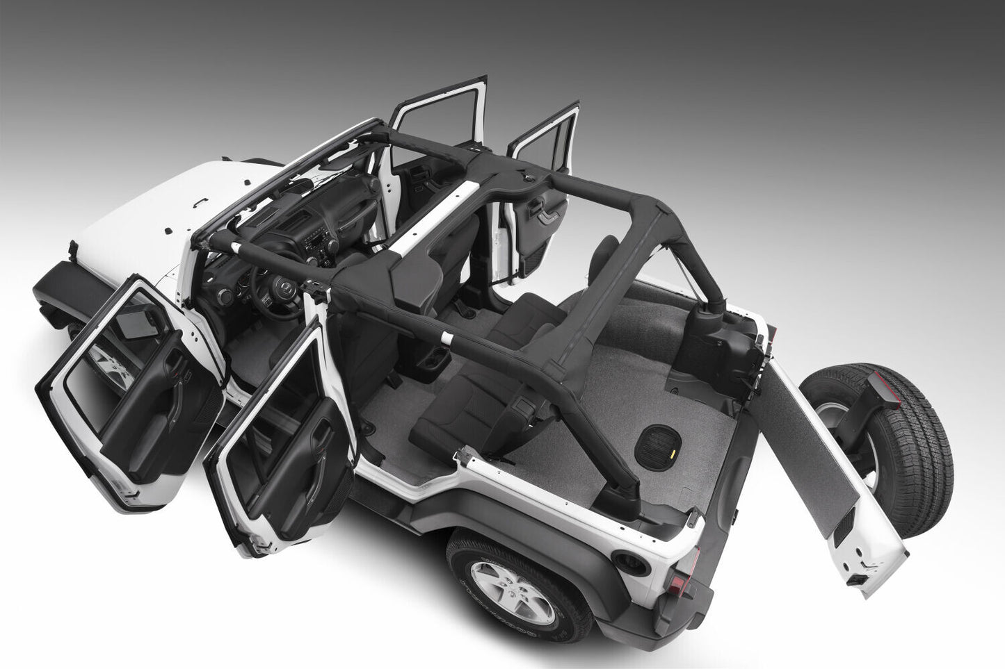 Guardian Impact Jeep Liner Grey 07-17 Jeep Wrangler Unlimited X 4 Door / Jeep Wrangler Unlimited Rubicon 4 Door and More Front Husky Liners-2