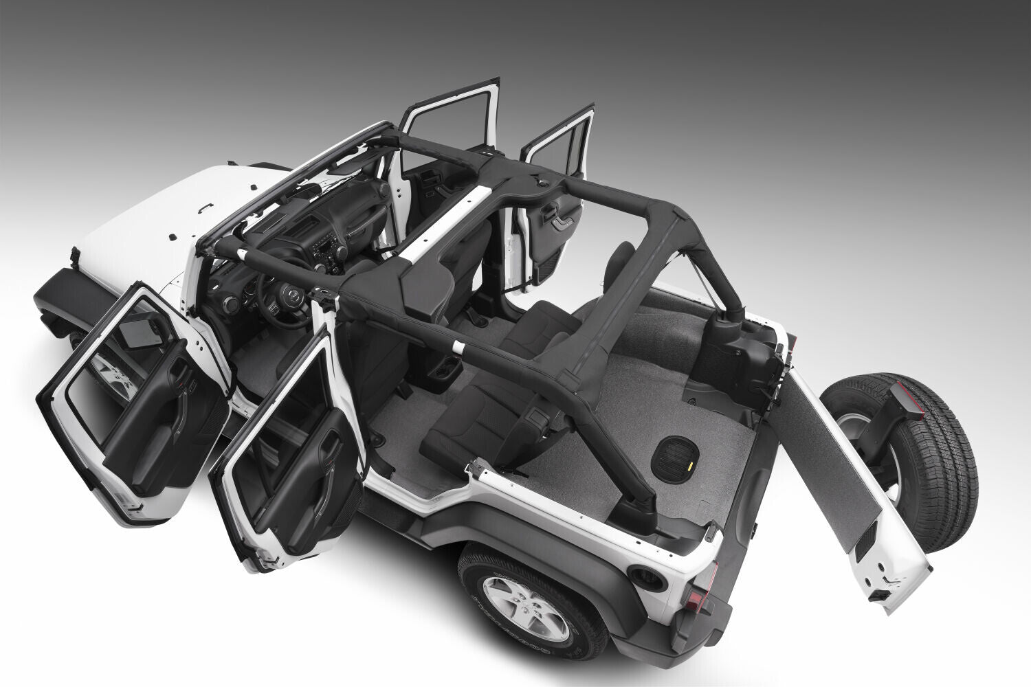 Guardian Impact Jeep Liner Grey 07-17 Jeep Wrangler Unlimited X 4 Door / Jeep Wrangler Unlimited Rubicon 4 Door and More Front Husky Liners-2