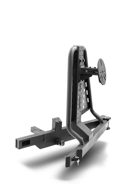 Swing A Way 2 Inch Hitch Mounted Tire Carrier Textured Black Go Rhino-15