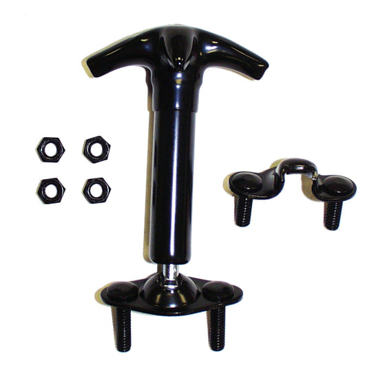 Black Rubber Coated Hood Catch Kit for 41-95 CJs, MB, YJ Wrangler, L or R Crown Automotive