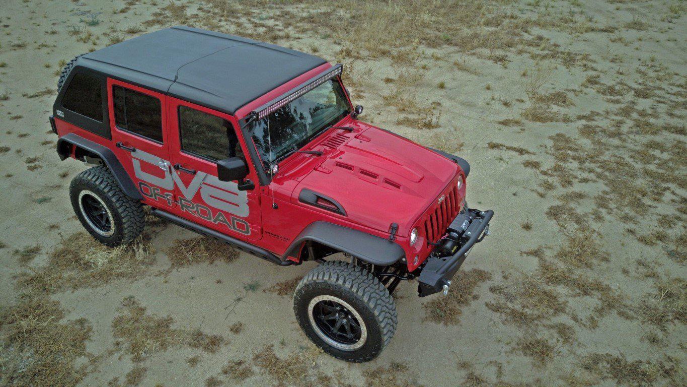2007 2018 Jeep Wrangler Heat Dispersion Hood DV8 Offroad-2