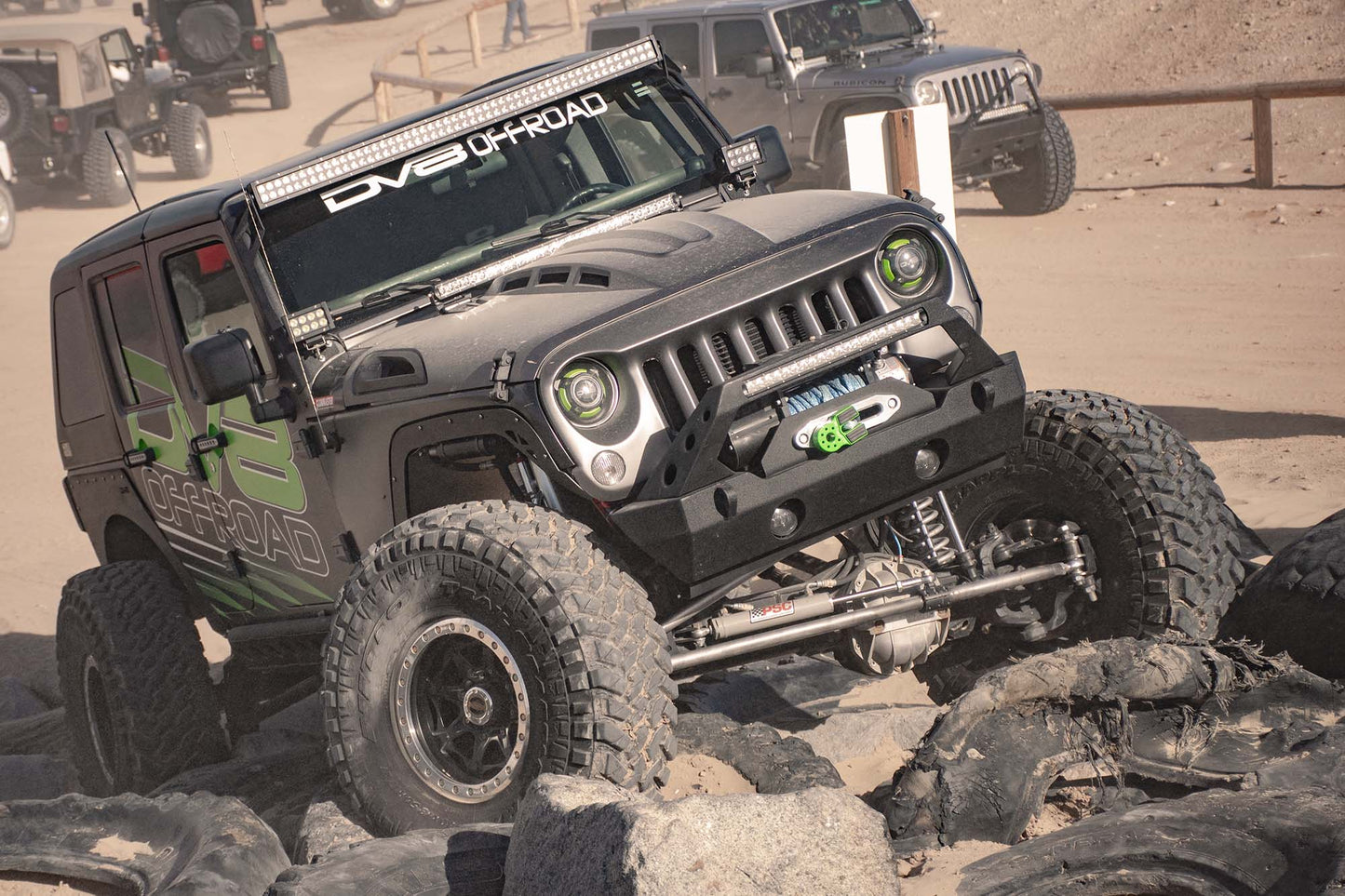 2007 2018 Jeep Wrangler Heat Dispersion Hood DV8 Offroad-11