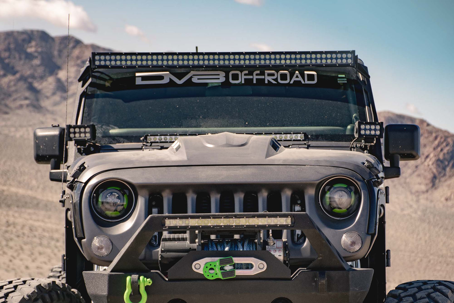 2007 2018 Jeep Wrangler Heat Dispersion Hood DV8 Offroad-13