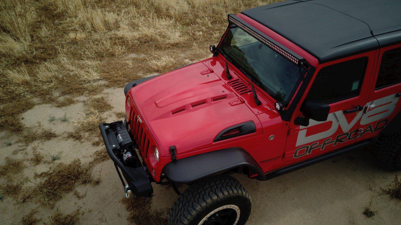 2007 2018 Jeep Wrangler Heat Dispersion Hood DV8 Offroad-4