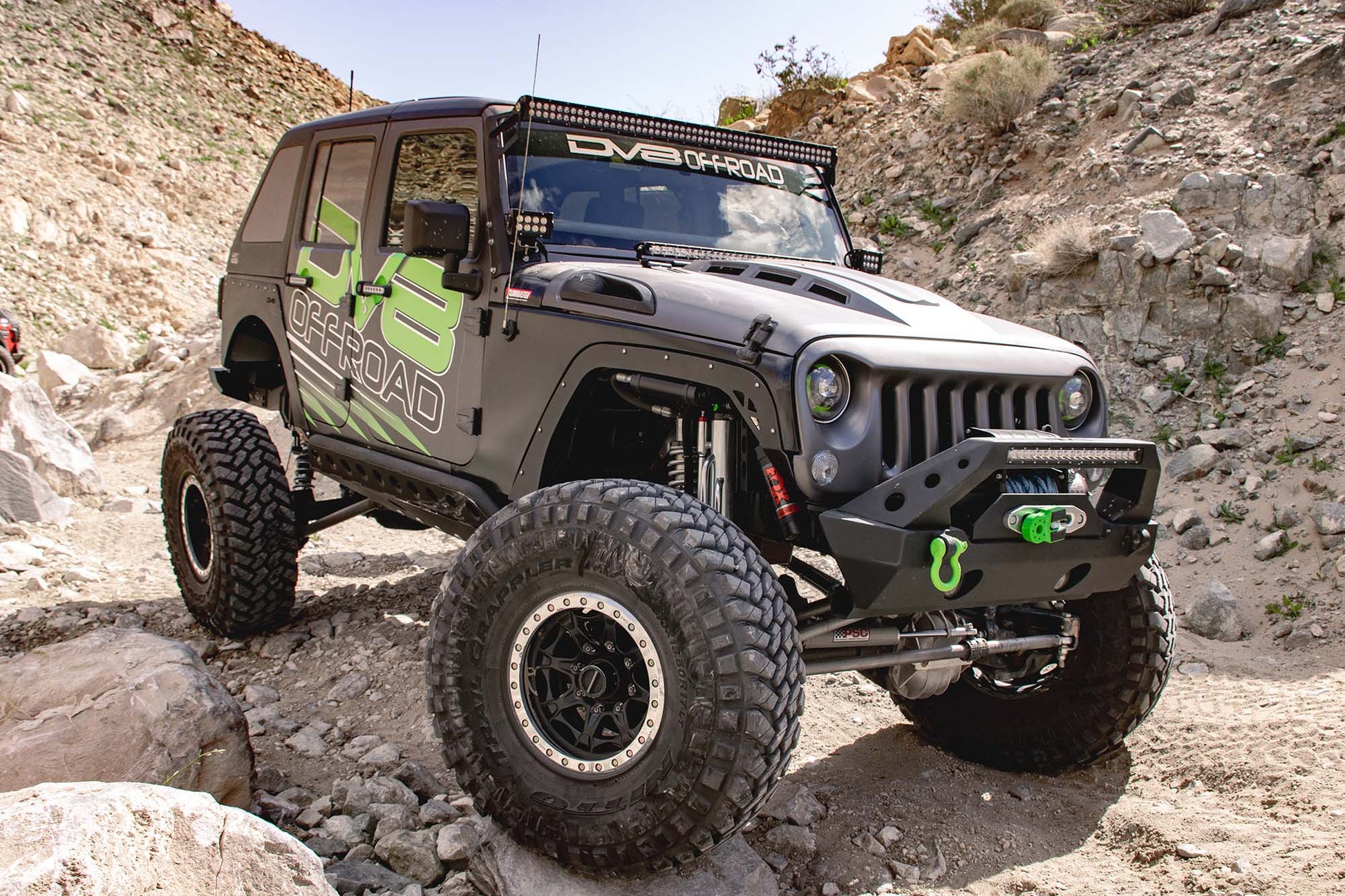 2007 2018 Jeep Wrangler Heat Dispersion Hood DV8 Offroad-9