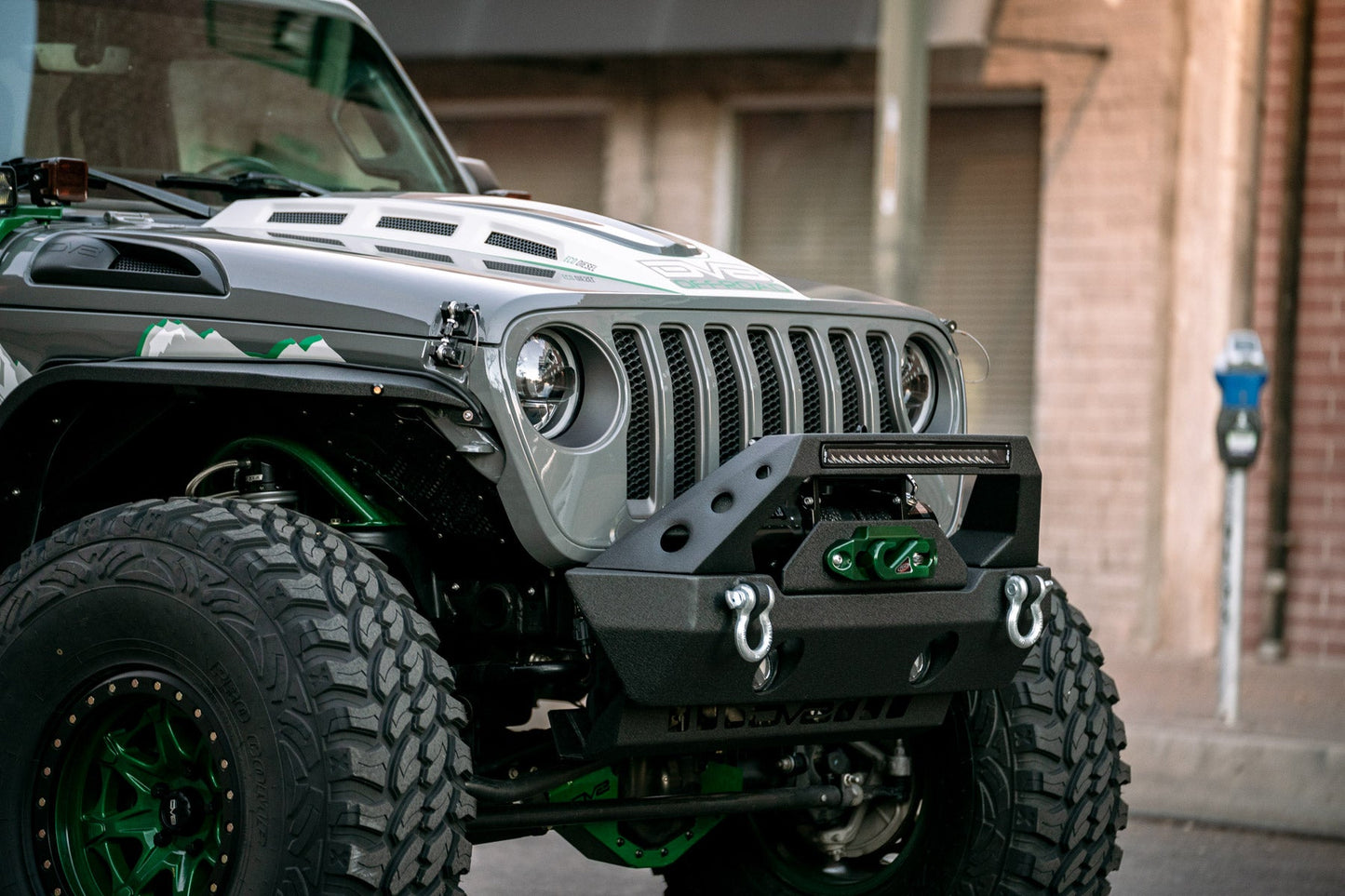 2018 2025 Jeep Wrangler JL JLU Gladiator JT Heat Dispersion Hood Non 392 or Non Mojave DV8 Offroad-4