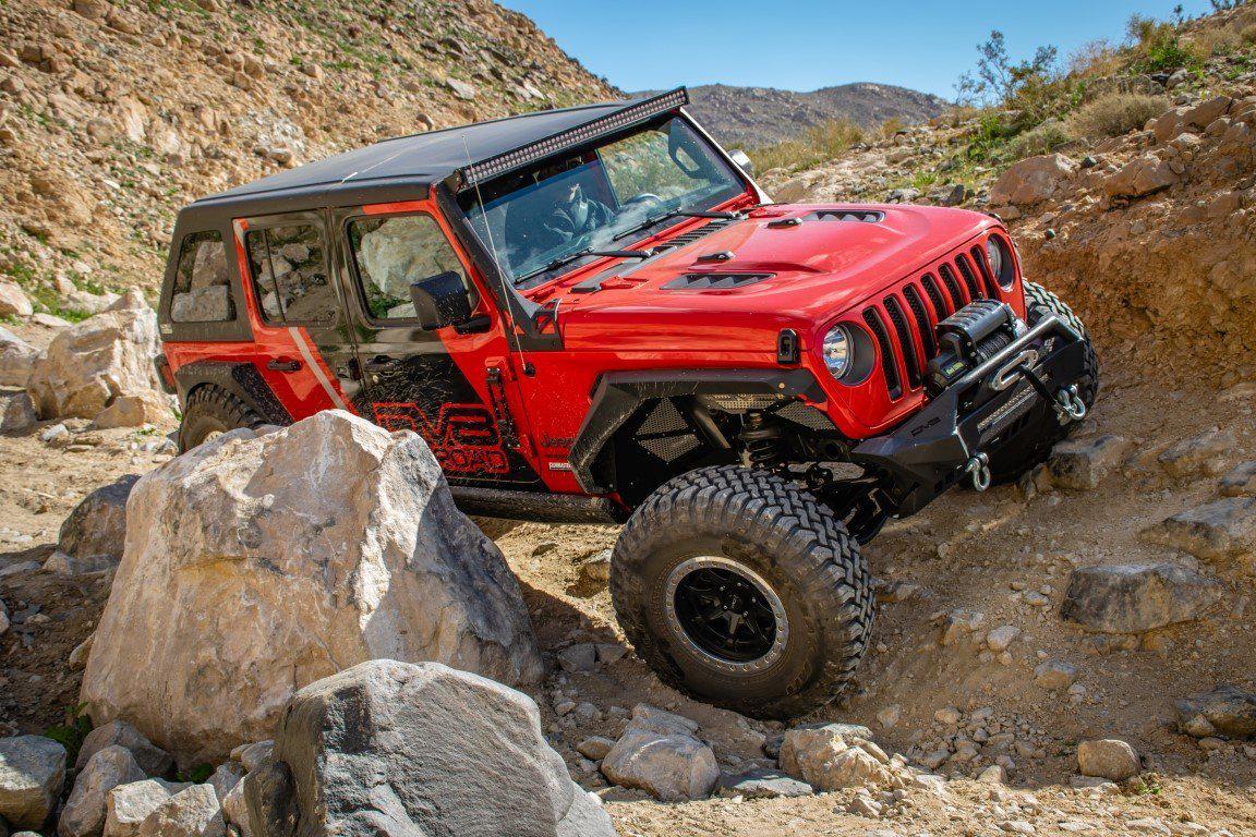 2018 2025 Jeep Wrangler JL JLU Gladiator JT Rubicon Replica Hood Unpainted DV8 Offroad-1