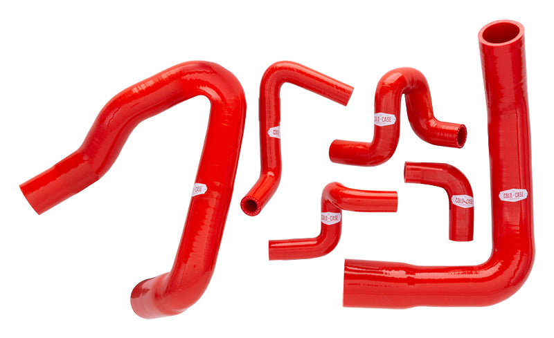 89-93 Mustang Silicone Radiator Hose Kit Red Cold Case Radiators