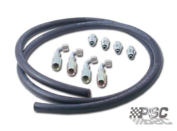 Hose Kit, DIY Universal Pump-To-Hydroboost-To- Gearbox High Pressure Hose Performance Components PSC Steering