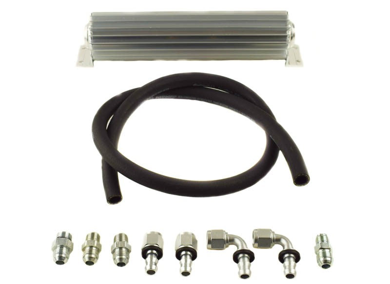 PSC Steering Upgraded #8 Return Line Hose Kit with Heat Sink Fluid Cooler Kit for 2007-11 Jeep JK PSC Performance Steering Components