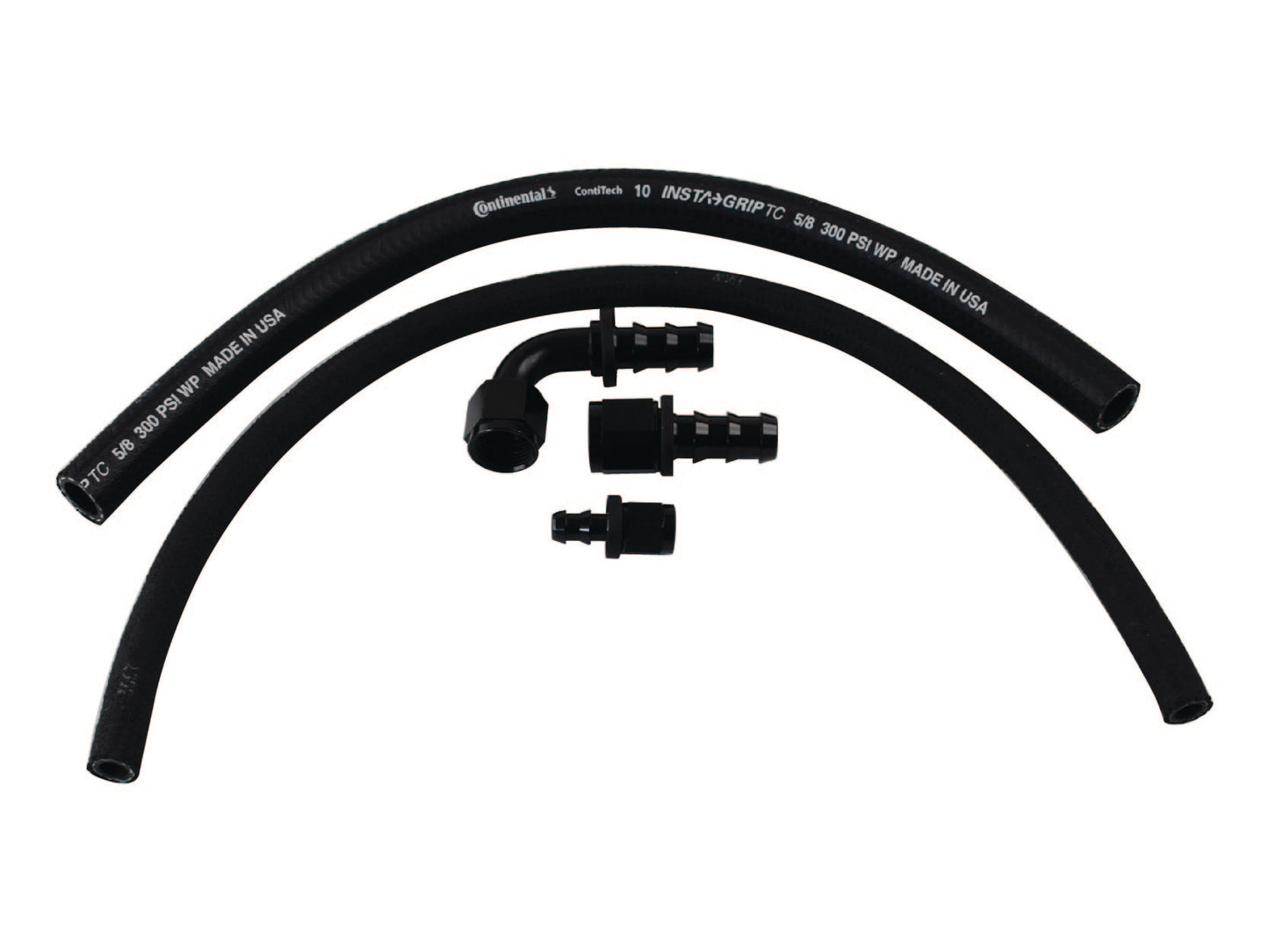 Hose Kit for Remote Reservoir Installation #6 JIC RTN #10 JIC Feed Black Fittings Performance Components PSC Steering