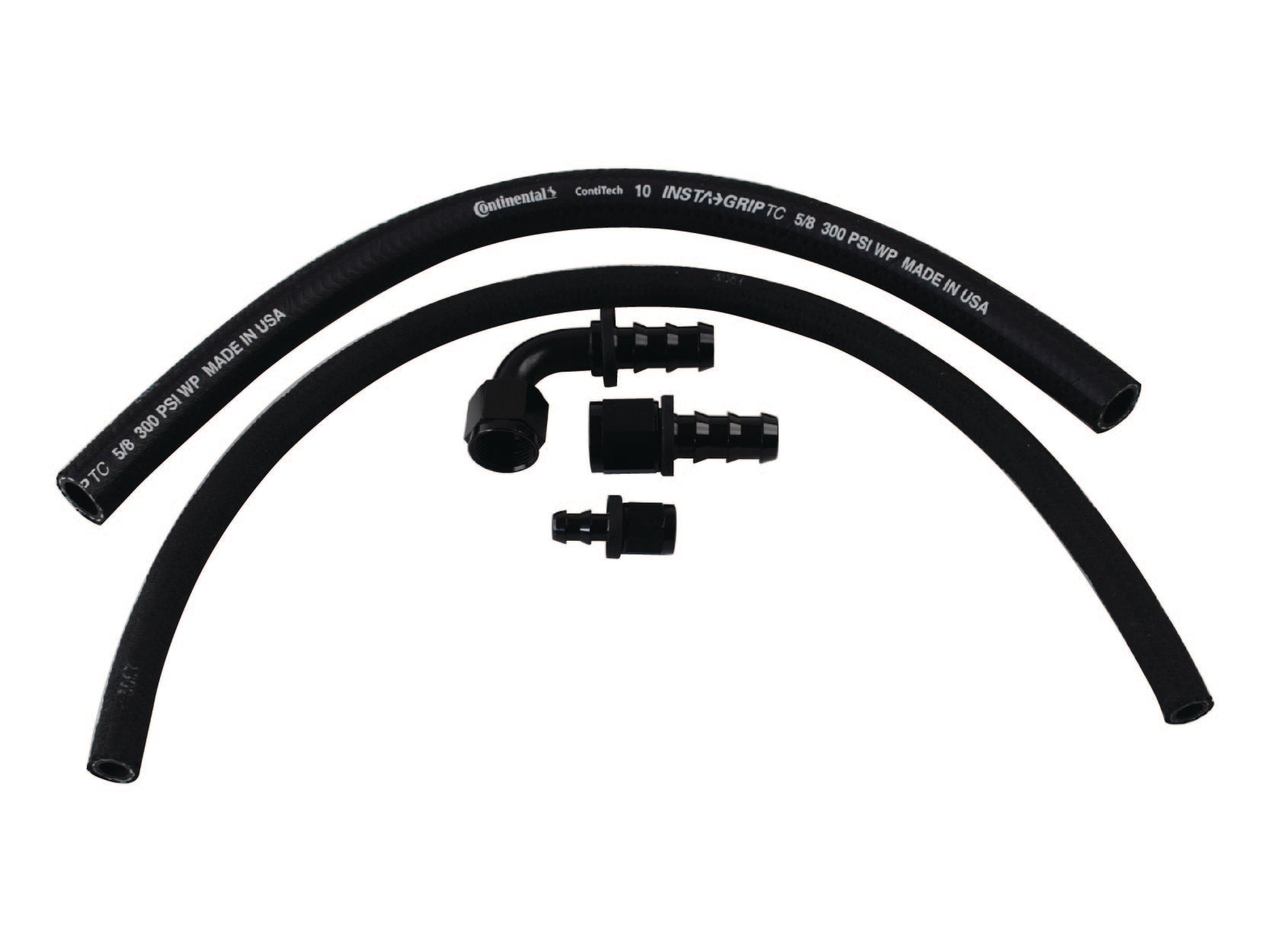 Hose Kit for Remote Reservoir Installation #6 JIC RTN #10 JIC Feed Black Fittings Performance Components PSC Steering