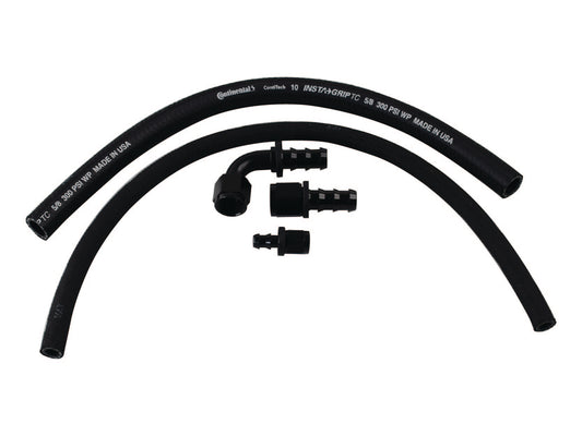 Hose Kit for Remote Reservoir Installation #6 JIC RTN #10 JIC Feed Black Fittings Performance Components PSC Steering