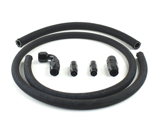 Hose Kit for Remote Reservoir with Hydroboost Installation 2X #6 JIC RTN #10 JIC Feed Black Fittings Performance Components PSC Steering