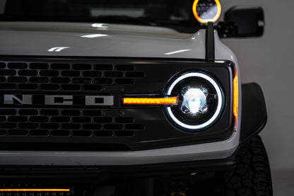 2021 2025 Ford Bronco Black Headlights DV8 Offroad-2