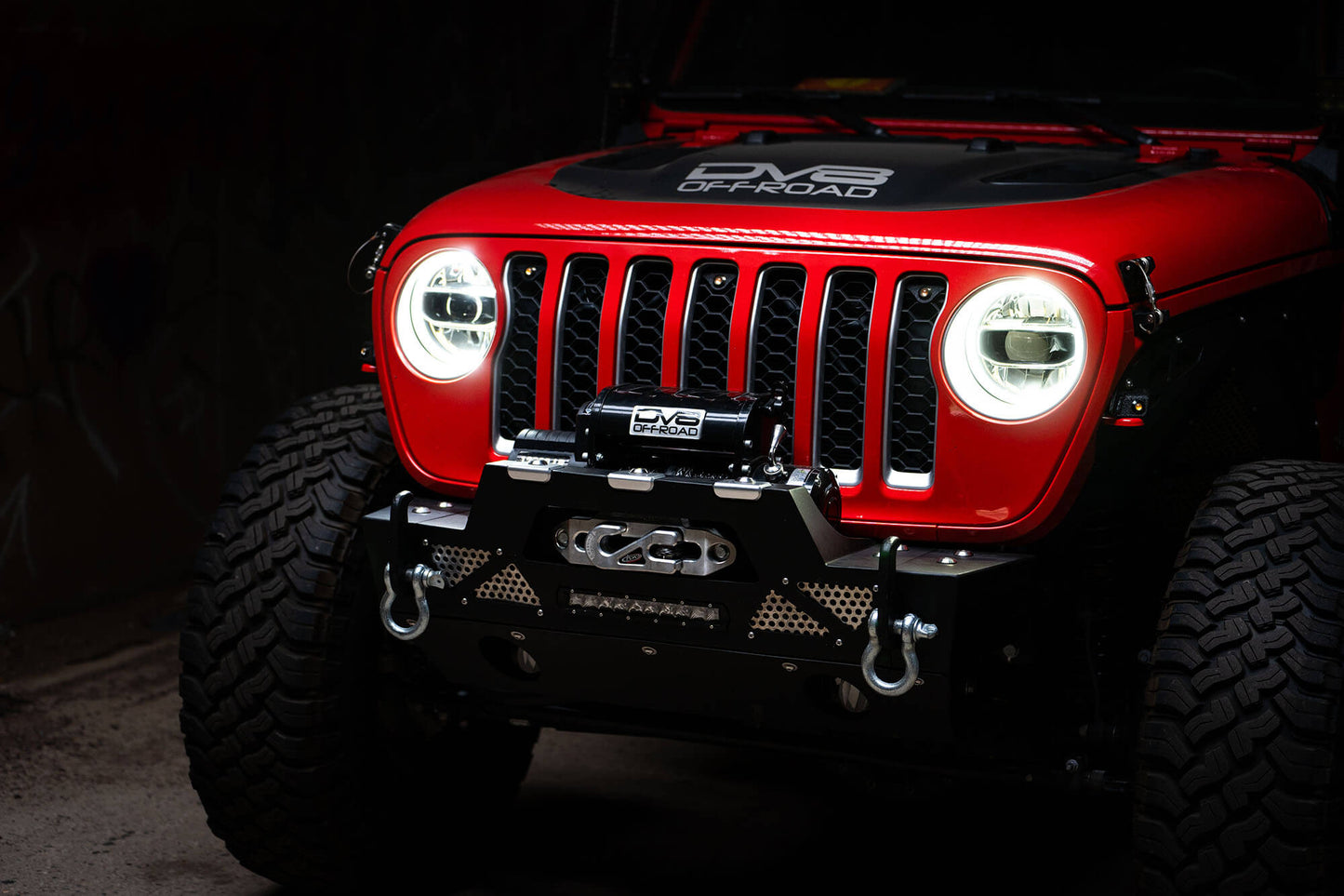 2018 2025 Jeep Jeep Gladiator JT Wrangler JL JLU LED Headlights Chrome DV8 Offroad-15